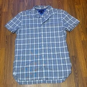 Tommy Hilfiger Slim Fit Stretch Men's Xl Striped Button-down Shirt B24